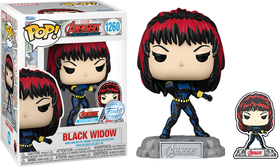 Funko Pop! Marvel: 1260 - Avengers Beyond Earth's Mighties - Black Widow (2023) Special Edition With Pin
