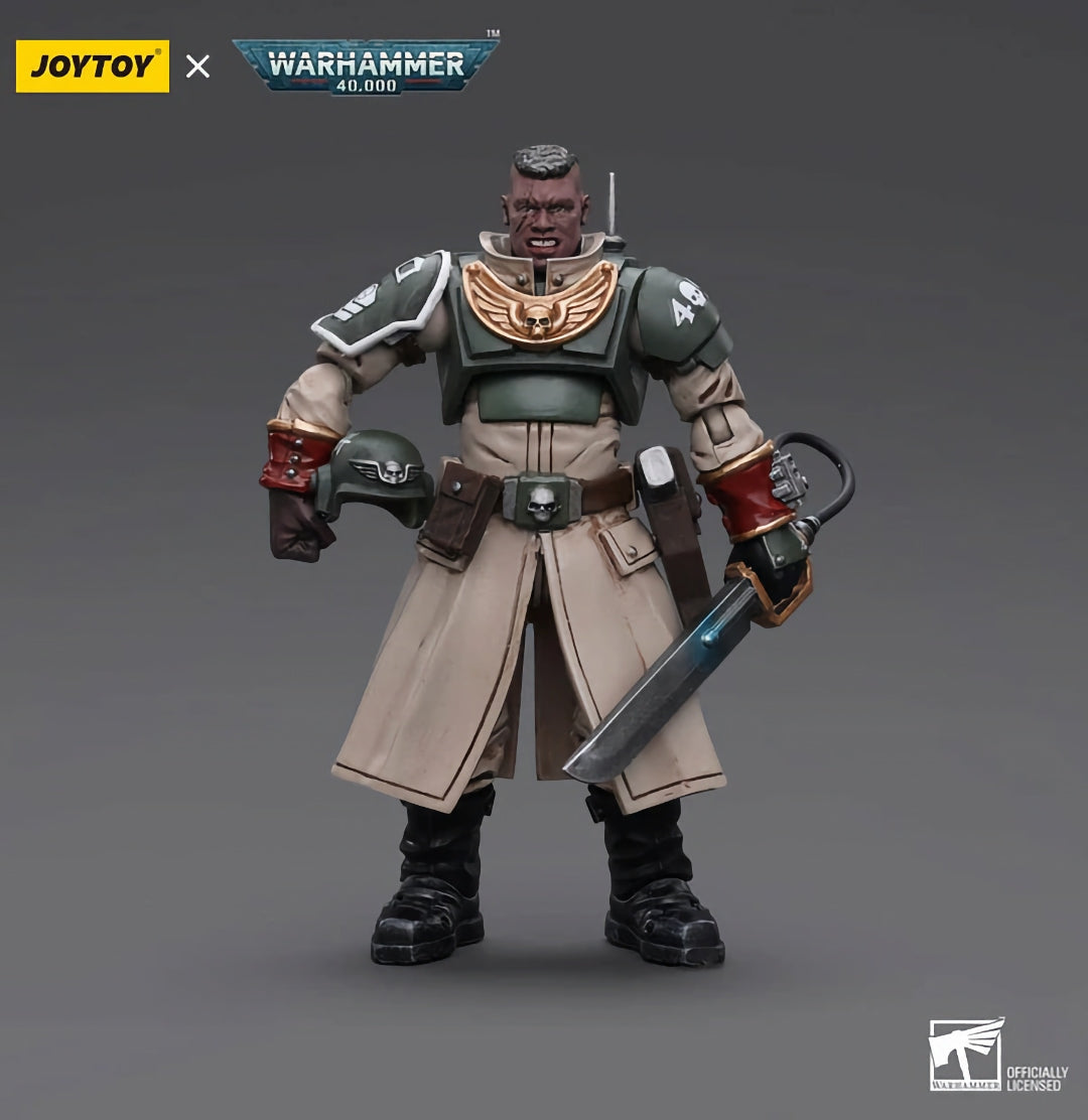 Joy Toy - Warhammer 40K - Astra Militarum - Cadian Command Squad Commander with Power Sword(12cm)