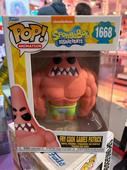 Funko Pop! Animation: 1668 - Spongebob Squarepants - Fry Cook Games Patrick (9 cm)