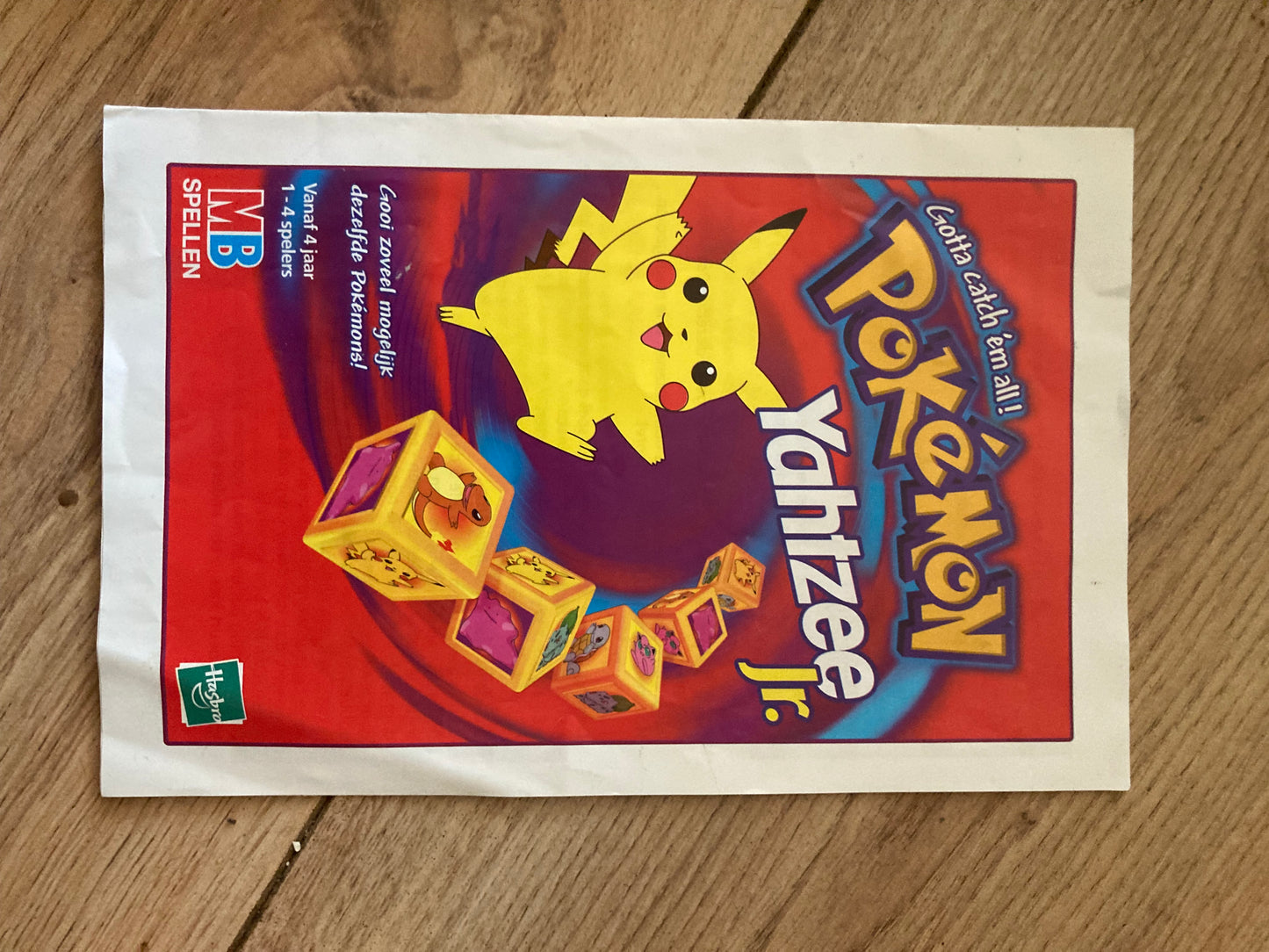 Pokémon Yahtzee Jr. Bordspel - Hasbro / MB Spellen (2000) - Incompleet