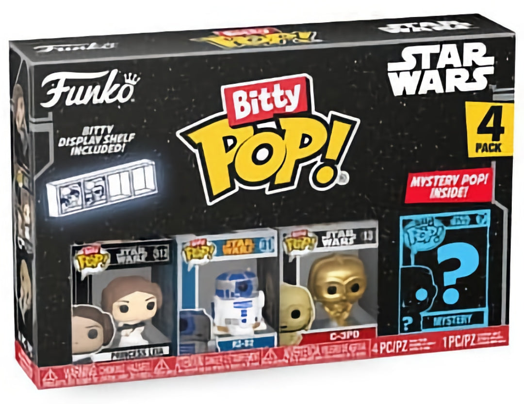 Funko Bitty Pop! Star Wars - Leia, C-3PO, R2-D2 plus een Mystery Pop! (2023)