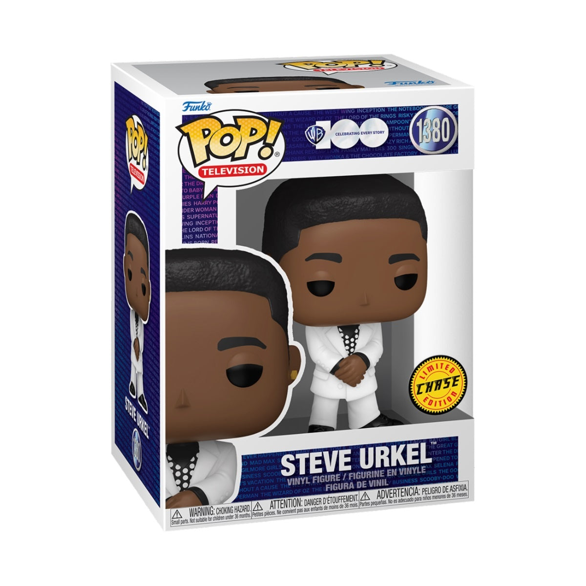 Funko Pop! Television: 1380 - Warner Bros 100 - Family Matters - Steve Urkel (2023) CHASE