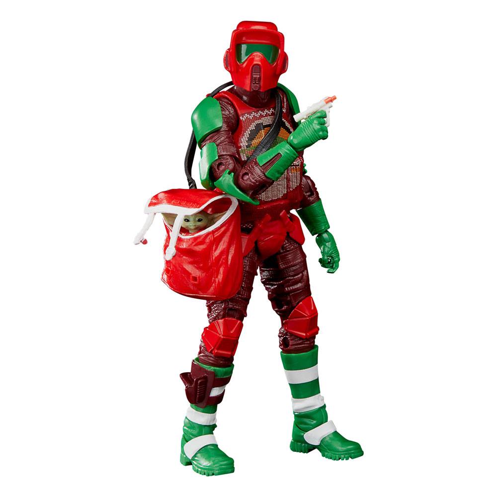 Hasbro - Star Wars Black Series - The Mandalorian - Scout Trooper with Grogu (Holiday Edition)