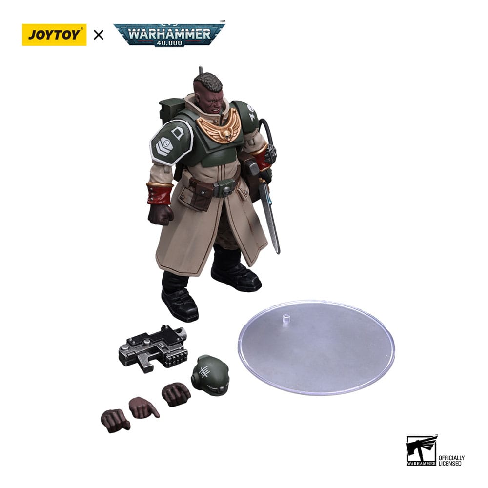 Joy Toy - Warhammer 40K - Astra Militarum - Cadian Command Squad Commander with Power Sword(12cm)