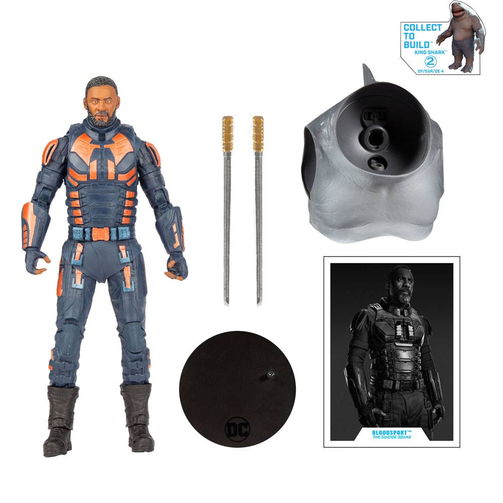 McFarlane Toys - DC Multiverse - Bloodsport (Unmasked) (18cm) + (Build an Action figure - King Shark)