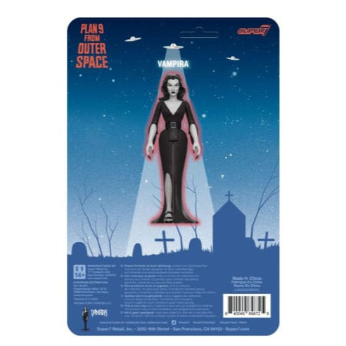 Super 7 - ReAction Figuur - Plan 9 from Outer Space (1957) - Vampira (Grayscale) (Nieuw op Kaart)