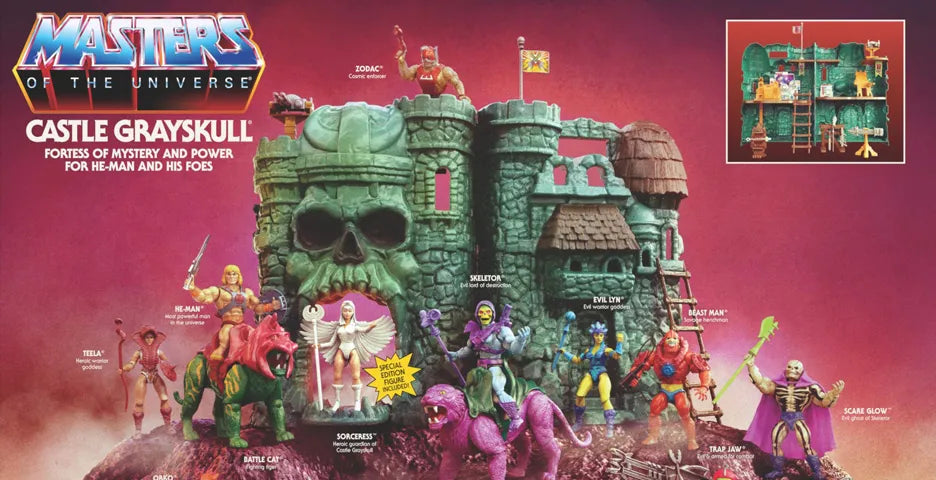 Mattel - Masters Of The Universe Origins - Castle Grayskull (2021) Incl. Special edition "Temple of Darkness" Sorceress actie figuur SVV-Schatzoekers