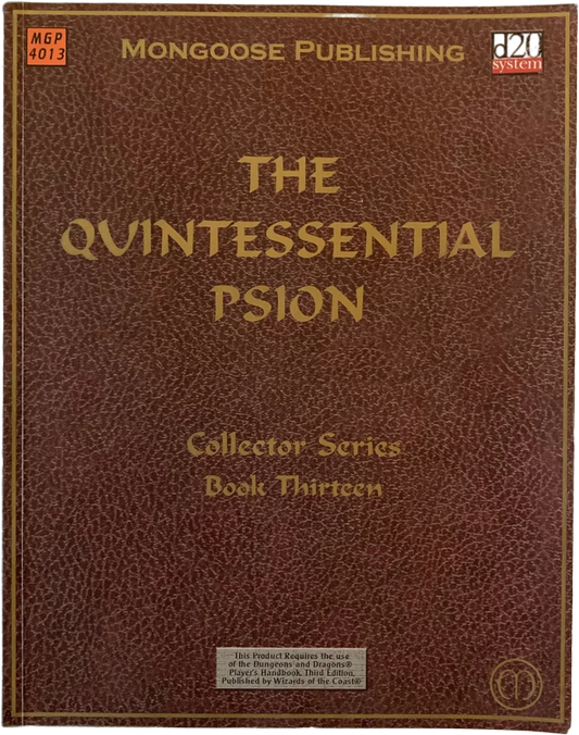 Mongoose - Dungeons & Dragons - The Quintessential Psion - MPG4013 (2003) SVV-Schatzoekers
