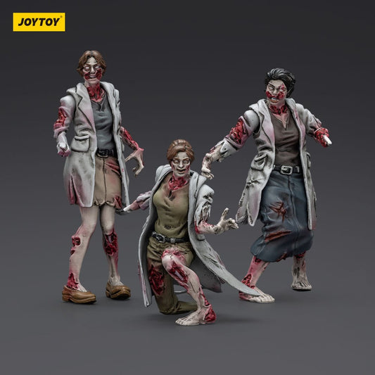 Joy Toy (CN) - Zombies - Zombie Dark Source Action Figures 3-Pack - Medics  (Female) 8 cm