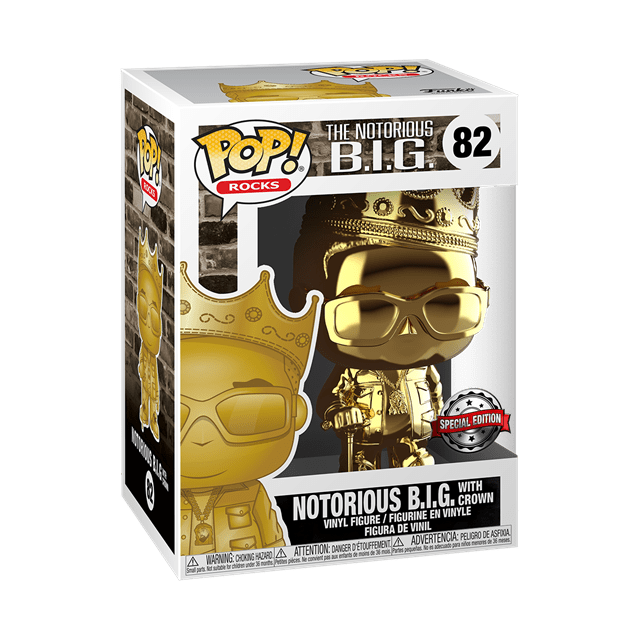 Funko Pop! Rocks 082 - Notorious B.I.G.- Notorious B.I.G. With Crown (2018) Chrome Gold