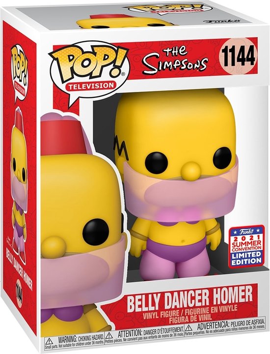 Funko Pop! Television: 1144 - The Simpsons - Belly Dancer Homer (2021) Summer Convention