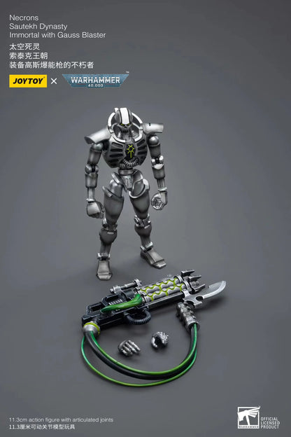 Joy Toy - Warhammer 40K - Necrons Sautekh Dynasty - Immortal with Gauss Blaster (12cm)