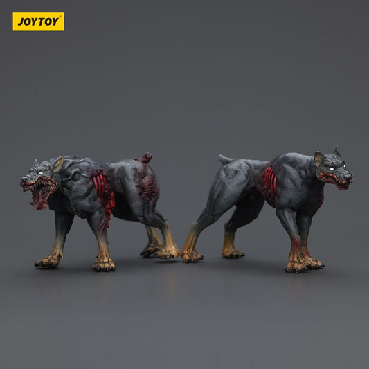 Joy Toy (CN) - Zombies -  Zombie Dark Source Action Figures 2-Pack - Police Dogs 8 cm