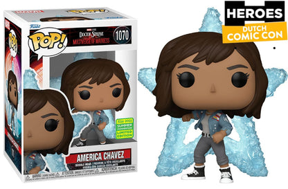 Funko Pop! Marvel: 1070 - Doctor Strange Multiverse of Madness - America Chaves (2022) Dutch Comic Con LIMITED EDITION Sticker SVV-Schatzoekers