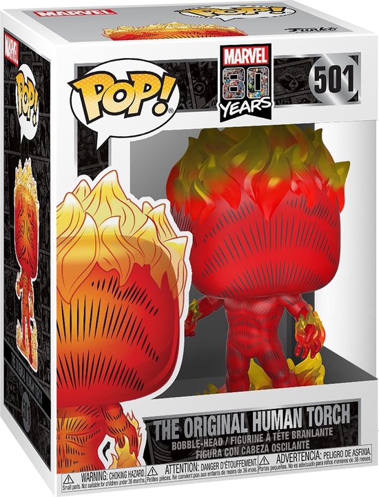 Funko Pop! Marvel 501 - 80 Years - The Original Human Torch (2019) SVV-Schatzoekers