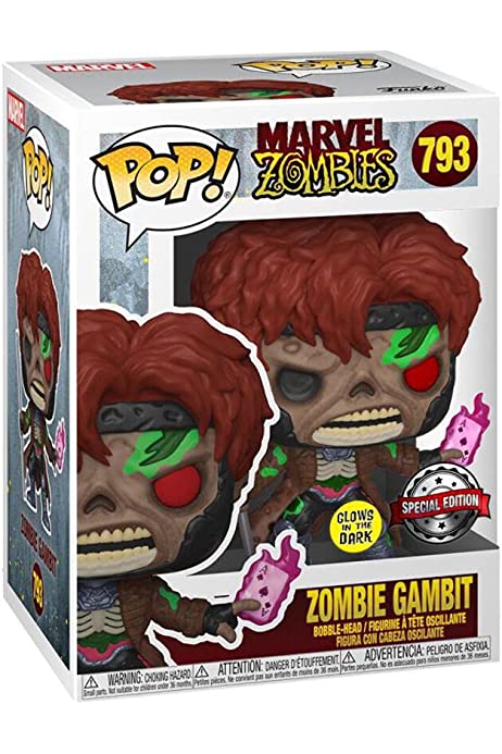 Funko Pop! Marvel 793 - Marvel Zombies - Zombie Gambit (2021) GLOW SVV-Schatzoekers