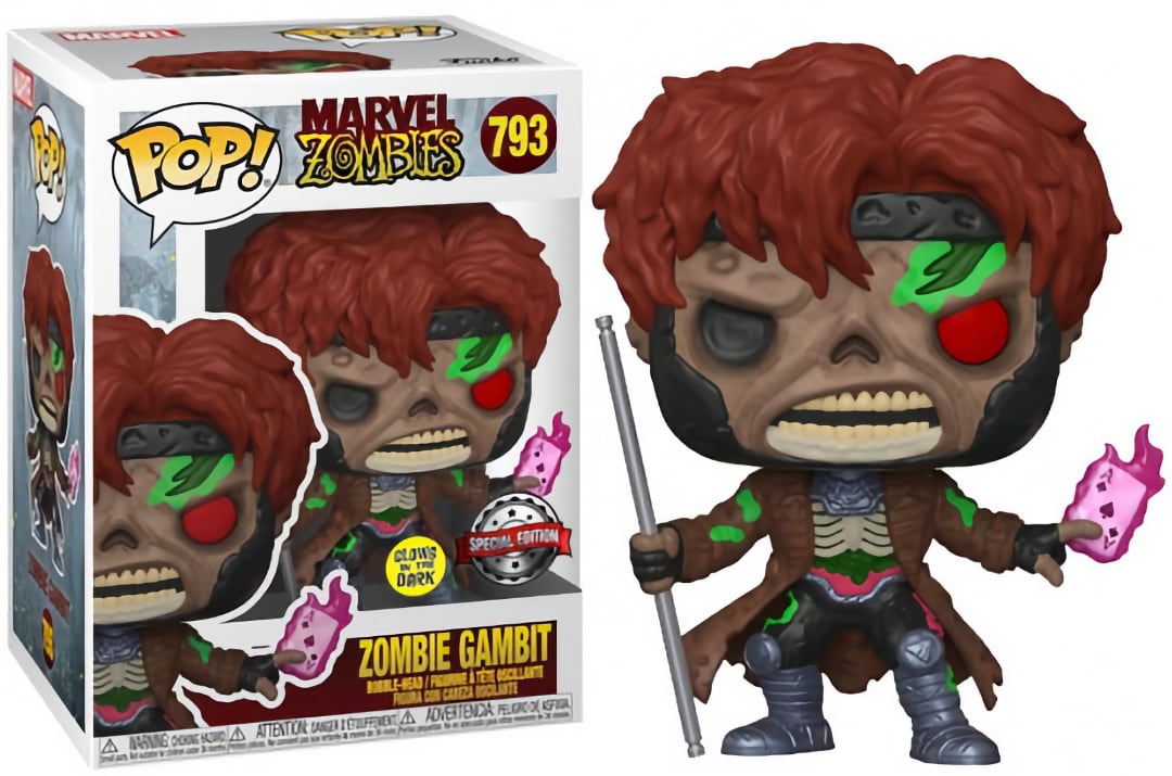 Funko Pop! Marvel 793 - Marvel Zombies - Zombie Gambit (2021) GLOW SVV-Schatzoekers