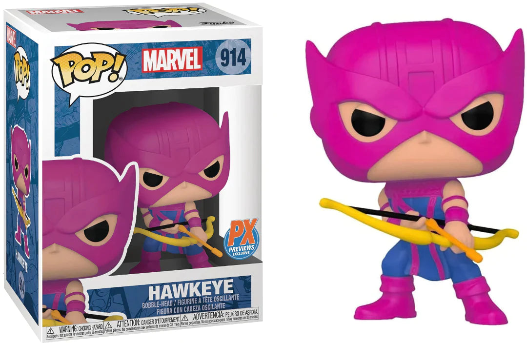 Funko Pop! Marvel 914 - Hawkeye - Classic Hawkeye (2021) PX EXCLUSIVE SVV-Schatzoekers