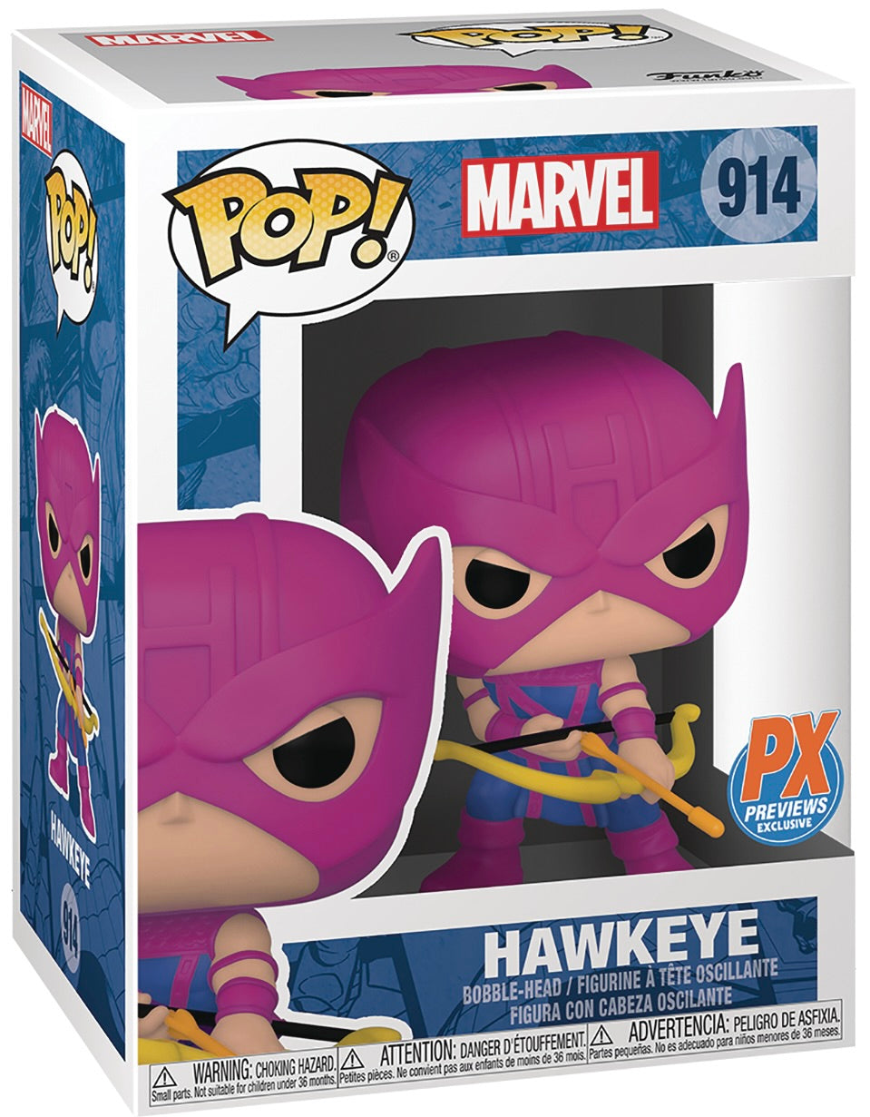 Funko Pop! Marvel 914 - Hawkeye - Classic Hawkeye (2021) PX EXCLUSIVE SVV-Schatzoekers