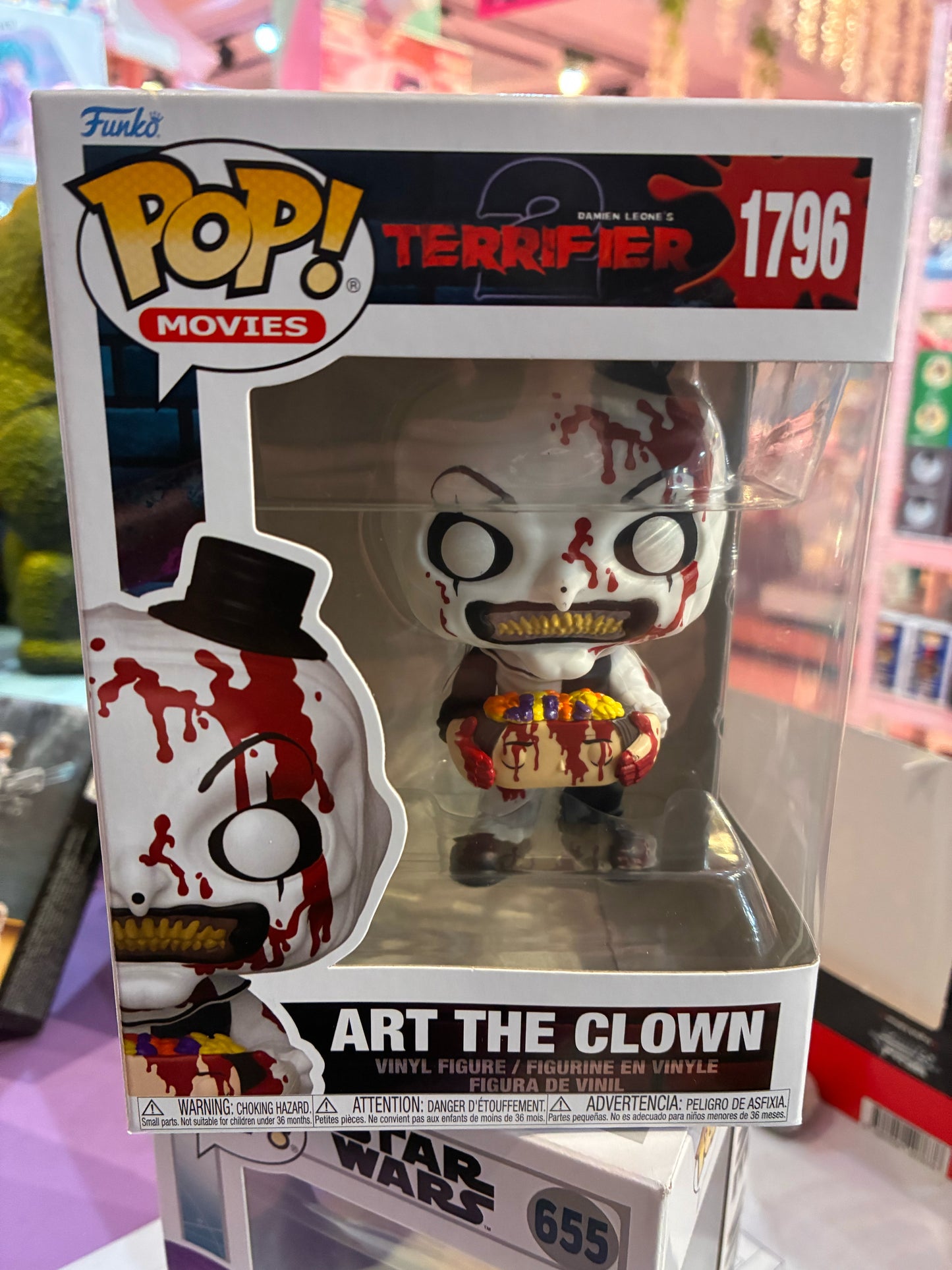 Funko Pop! Movies 1796 - Terrifier 2 - Art the Clown with Candy Filled Head