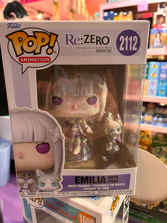 Funko Pop! Animation: 2112 - Re:Zero Starting Life in Another World - Emilia with Puck (2025)