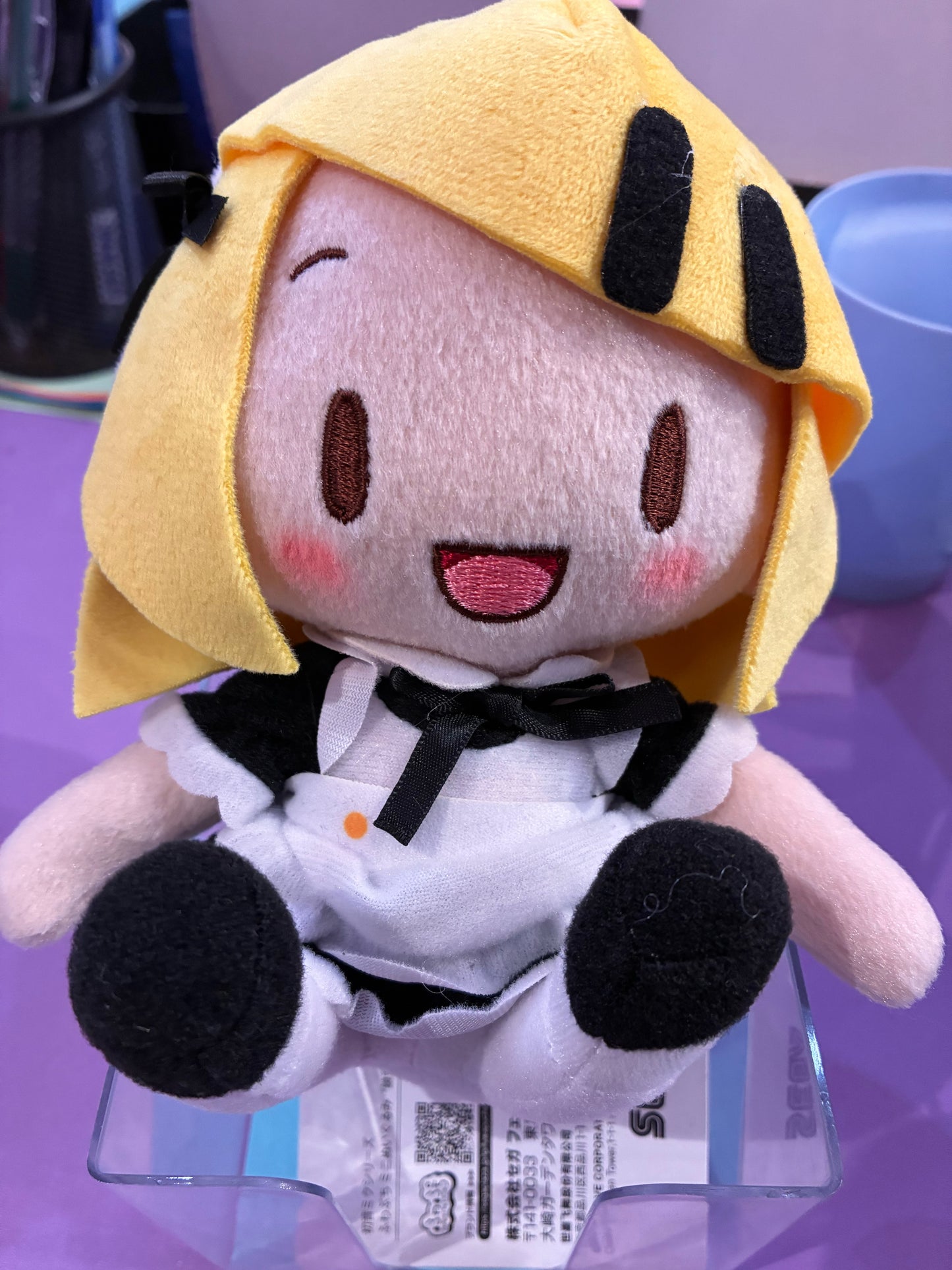 Sega Goods - Hatsune Miku: Project DIVA Arcade Future Tone - Fuwa Petit Plush - Kagamine Rin Maid Ver. (EX) (16cm)