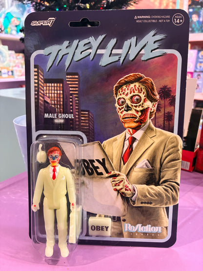 Super7 - They Live - ReAction Action Figure - Wave 02 - Male Ghoul (Glow) (10cm)