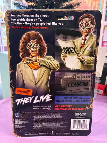 Super7 - They Live - ReAction Action Figure - Wave 02 - Male Ghoul (Glow) (10cm)