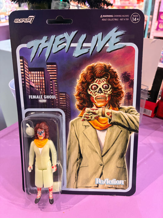 Super7 - They Live - ReAction Action Figure - Wave 02 - Female Ghoul (Glow) (10cm)