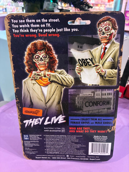 Super7 - They Live - ReAction Action Figure - Wave 02 - Female Ghoul (Glow) (10cm)