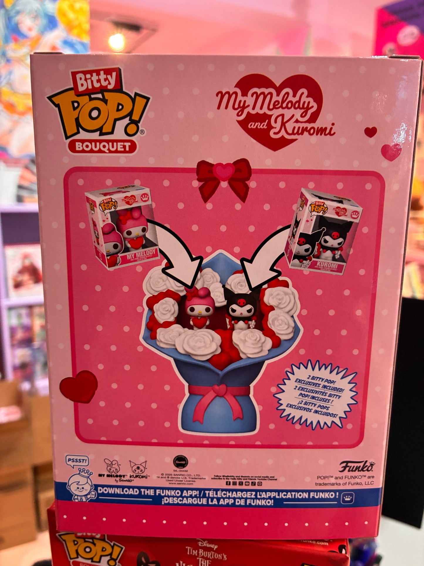 Funko - Sanrio - Bitty POP! Bouquet Vinyl Figure 2-Pack - My Melody & Kuromi (Valentine) (4cm)