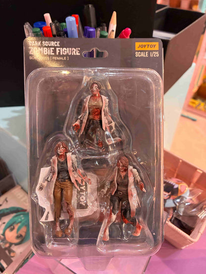 Joy Toy - Zombies - Zombie Dark Source Action Figures 3-Pack - Scientists (Female) 8 cm