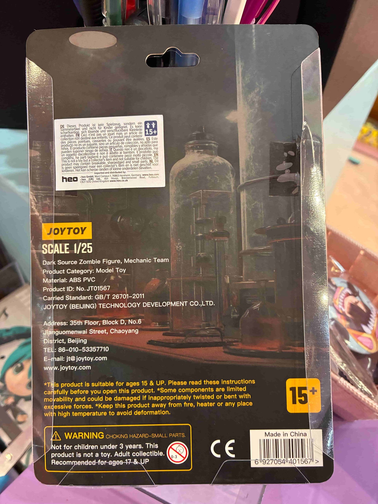 Joy Toy - Zombies - Zombie Dark Source Action Figures 4-Pack - Mechanic Team 8 cm