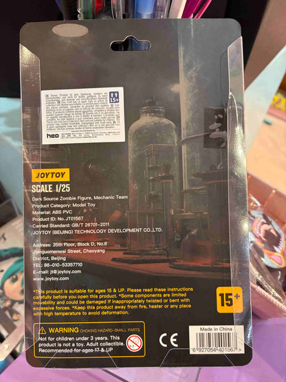 Joy Toy - Zombies - Zombie Dark Source Action Figures 4-Pack - Mechanic Team 8 cm