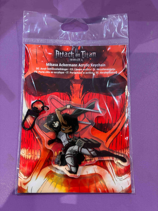 POPbuddies - Attack On Titan - Acrylic Keychain - Mikasa Ackermann