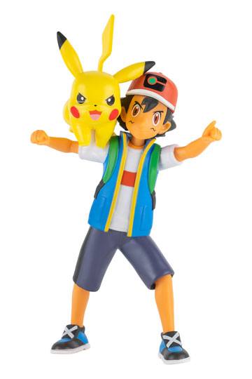 Jazwares - Pokémon Battle Feature Figure - Ash & Pikachu (2022) SVV-Schatzoekers