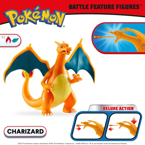 Jazwares - Pokémon Battle Feature Figure - Charizard (2022) SVV-Schatzoekers