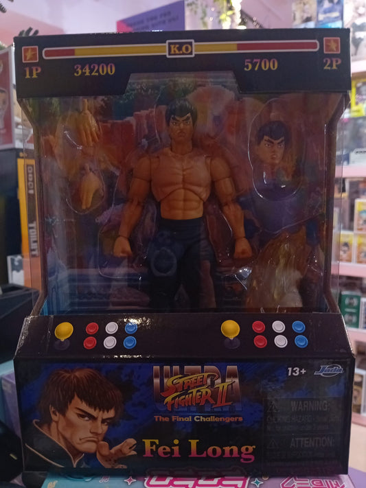 Jada Toys - Ultra Street Fighter II: The Final Challengers - Action Figure - 1/12 Fei-Long (15 cm)