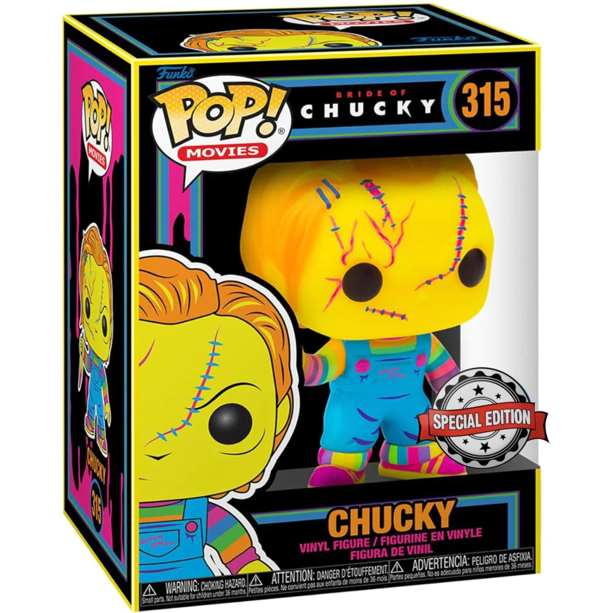 Funko Pop! Movies 315 - Bride of Chucky - Chucky (2023) Blacklight