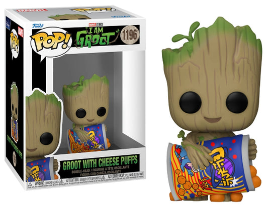 Funko Pop! Marvel: 1196 - I Am Groot - Groot with Cheese Puffs (2023)