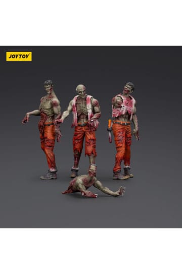 Joy Toy - Zombies - Zombie Dark Source Action Figures 4-Pack - Mechanic Team 8 cm