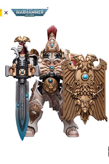 Joy Toy - Warhammer 40K - Adeptus Custodes Solar Watch - Custodian Guard with Sentinel Blade and Praesidium Shield (12cm)