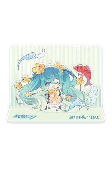 POPbuddies - Hatsune Miku - Acrylic Standee - Spring Time Chibi Miku with Koi (11cm)