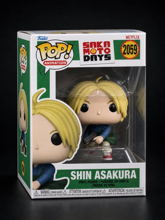 Funko POP! Animation - Sakamoto Days - Shin Asakura #2059 (9 cm) - SVV Ramon box photo