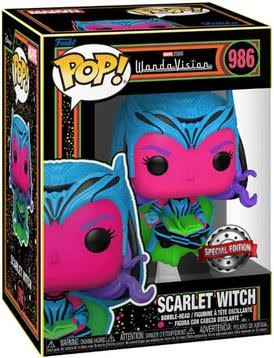 Funko Pop! Marvel 986 - WandaVision - Scarlet Witch (2022) Blacklight Special Edition