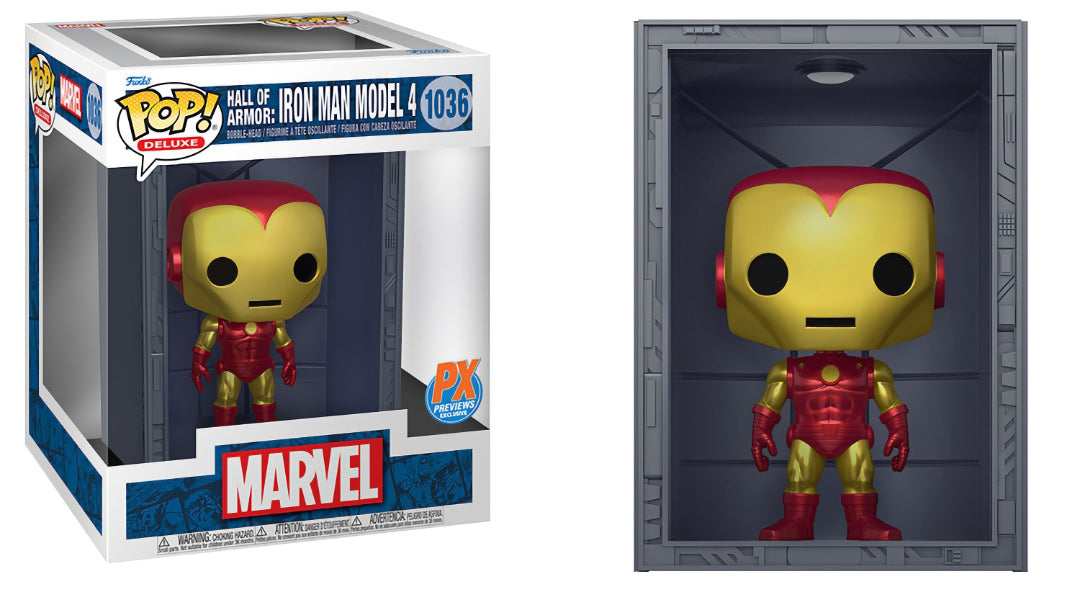 Funko Pop! Marvel: 1036 - Hall Of Armor - Iron Man Model 4 (2022) PX Exclusive