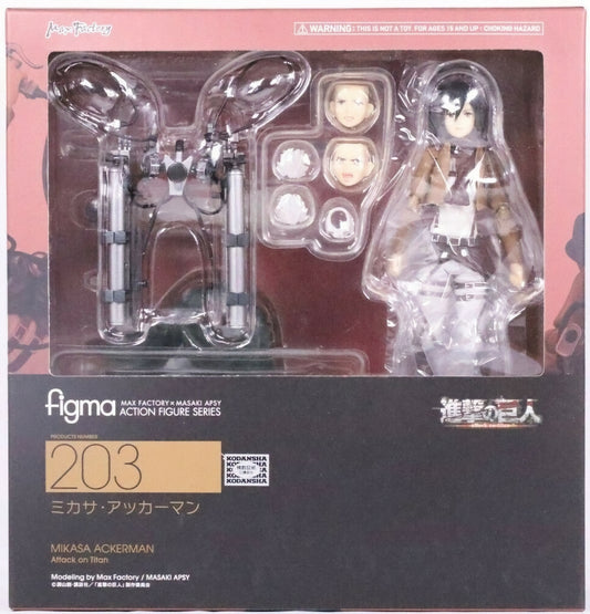 Max Factory - Figma Action Figure 203 - Attack on Titan - Mikasa Ackerman