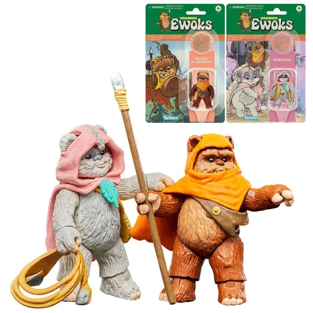 Hasbro - Star Wars Vintage Collection - Ewoks - Action Figure 2 Pack - Wicket W Warrick & Kneesaa (2023)