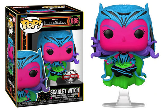 Funko Pop! Marvel 986 - WandaVision - Scarlet Witch (2022) Blacklight Special Edition