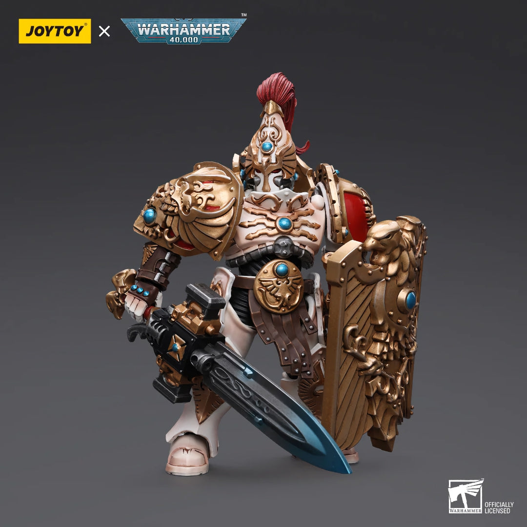 Joy Toy - Warhammer 40K - Adeptus Custodes Solar Watch - Custodian Guard with Sentinel Blade and Praesidium Shield (12cm)